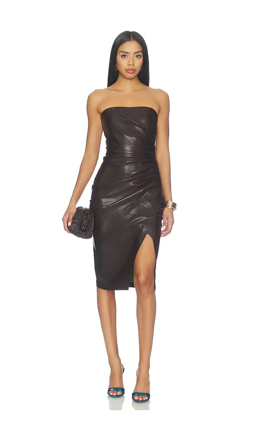 Kaycie Faux Leather Dress