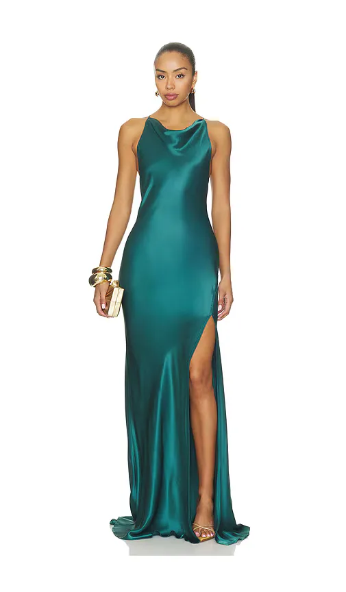Satin Halter Gown by Lapointe