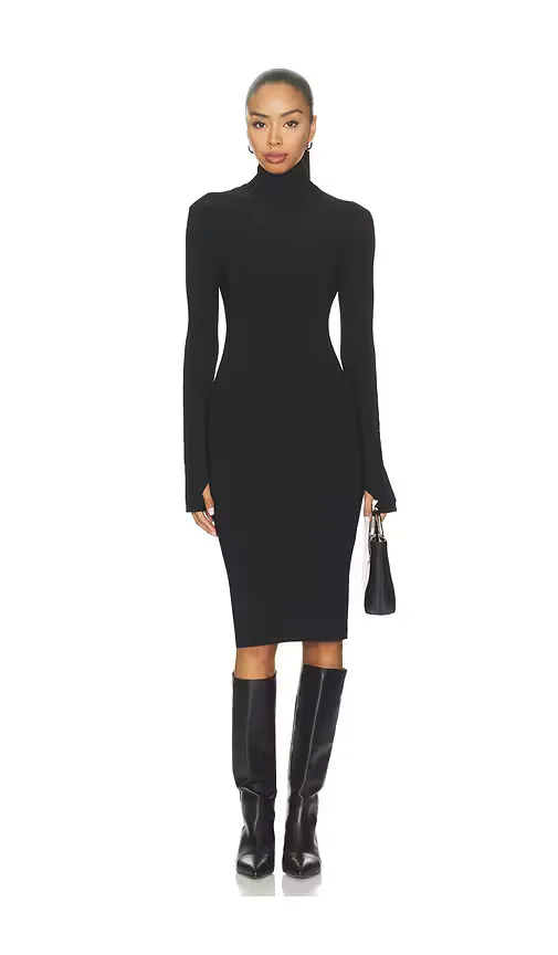 Long Sleeve Turtleneck Dress by Norma Kamali