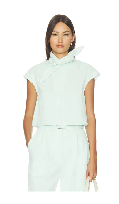 Tie Neck Button Up Shirt by Matthew Bruch