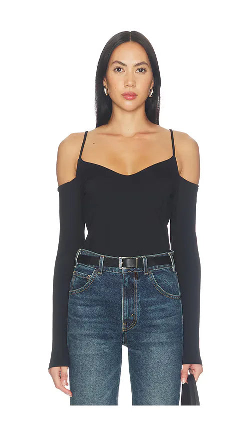 Off Shoulder String Long Sleeve Top by Susana Monaco
