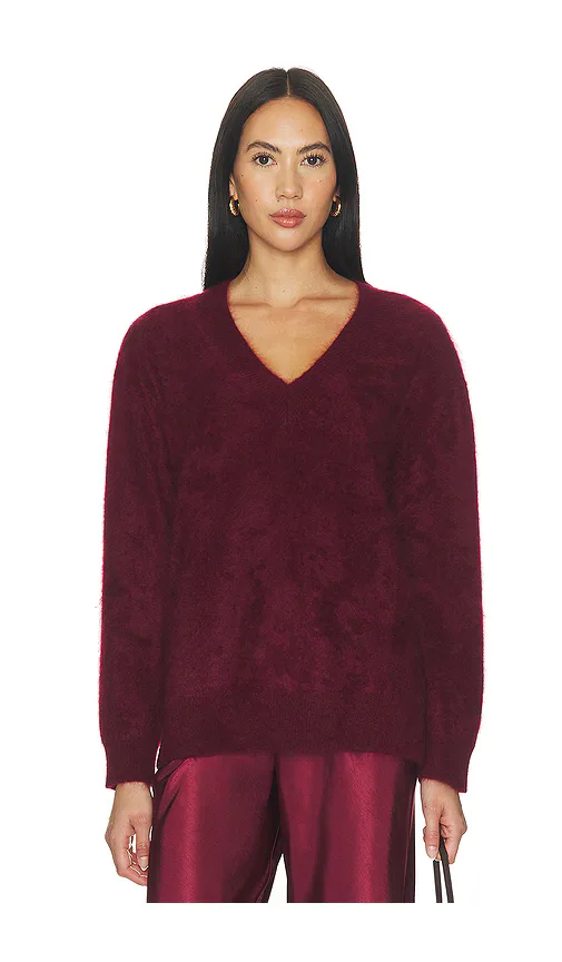 Jada Brushed Cashmere V Neck Pullover Sweater by rag & bone