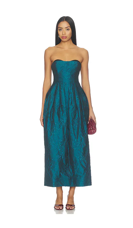 Katerina Strapless Cloque Dress by Ulla Johnson