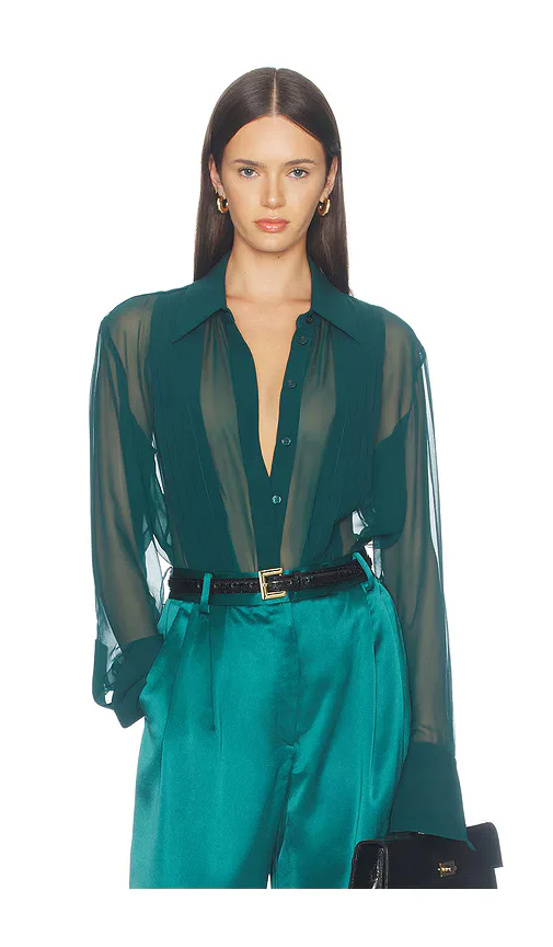 Meghan Panelled Silk Blouse