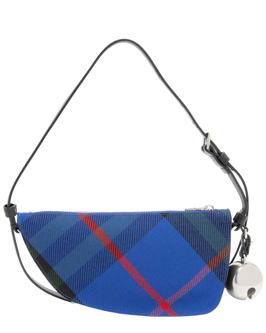 Blue & Multi Canvas Shield Mini Shoulder Bag, Never Carried (authentic Pre-Loved) by Burberry