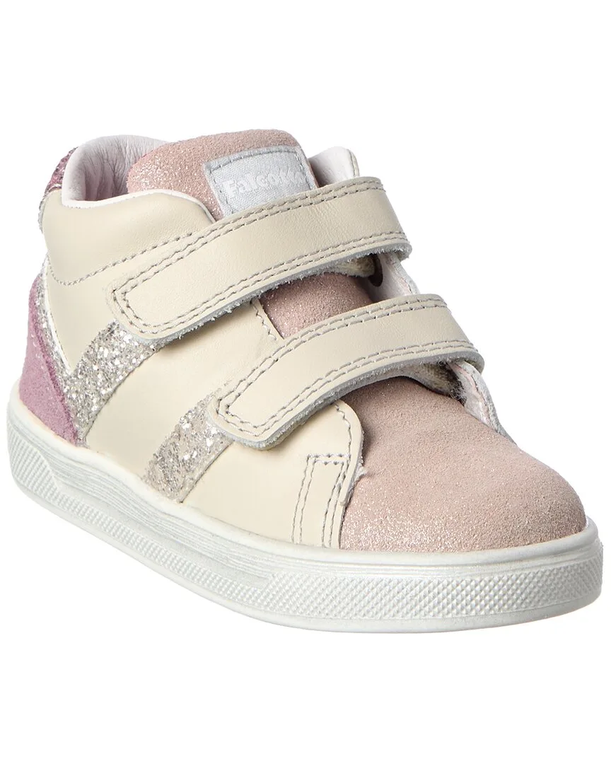 Falcotto Stripi Glitter Leather & Suede Sneaker by Naturino