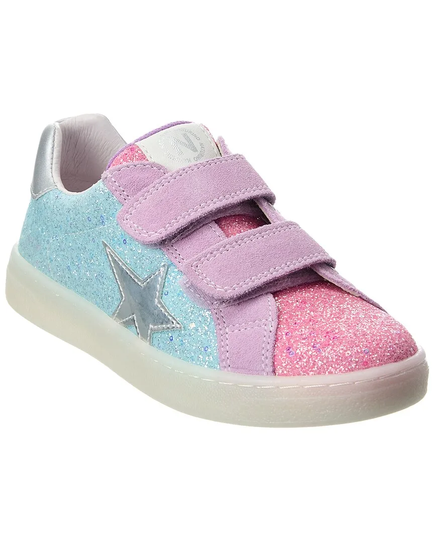 Pinn Glitter & Suede Sneaker by Naturino