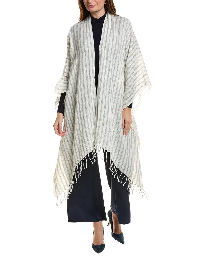 Open Front Linen Poncho by Brunello Cucinelli