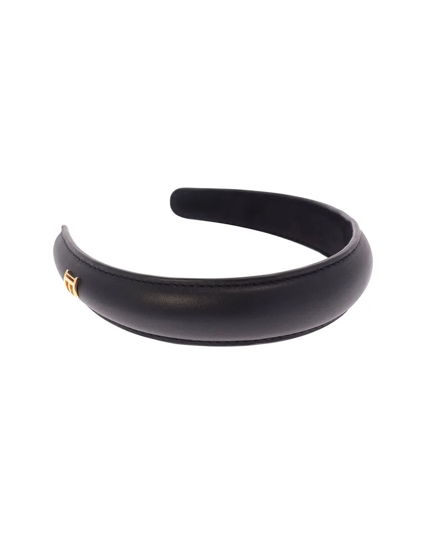 Hair Couture Leather Puffed Headband by Balmain