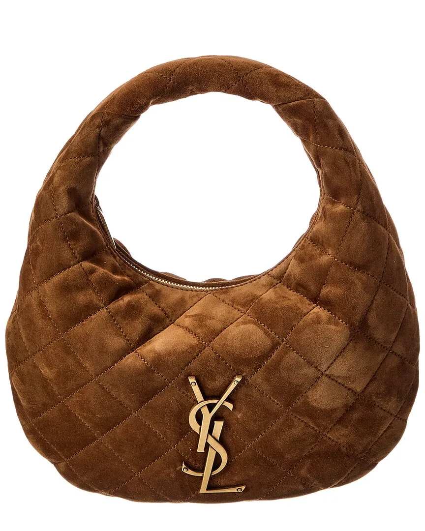 Icarino Quilted Suede Shoulder Bag by Saint Laurent