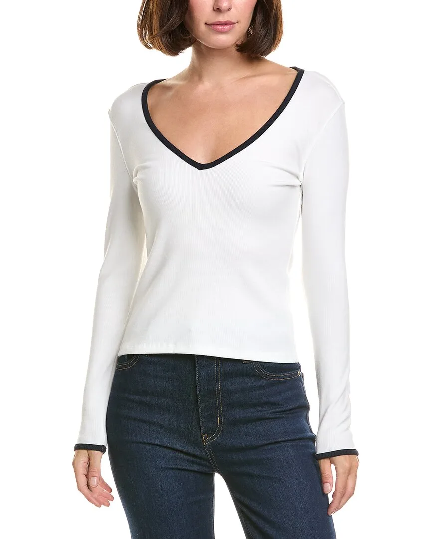 The Sporty V-Neck Top by FRAME