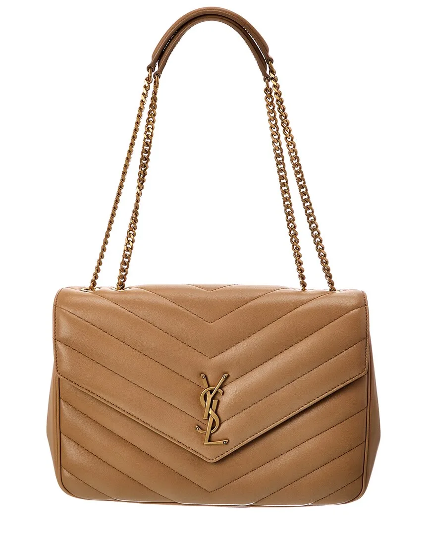 Loulou Large Leather Shoulder Bag by Saint Laurent