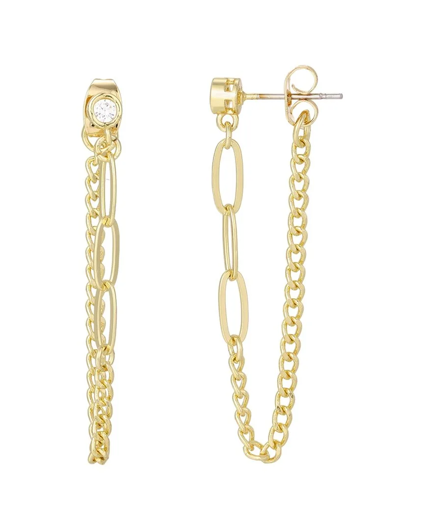 14K Plated Cz Earrings by Adornia
