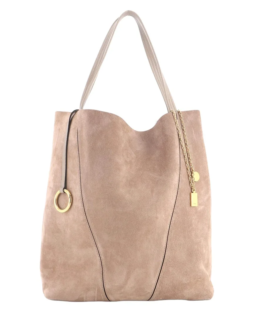Brown Suede Spin Tote Large (authentic Pre-Loved) by Chloé
