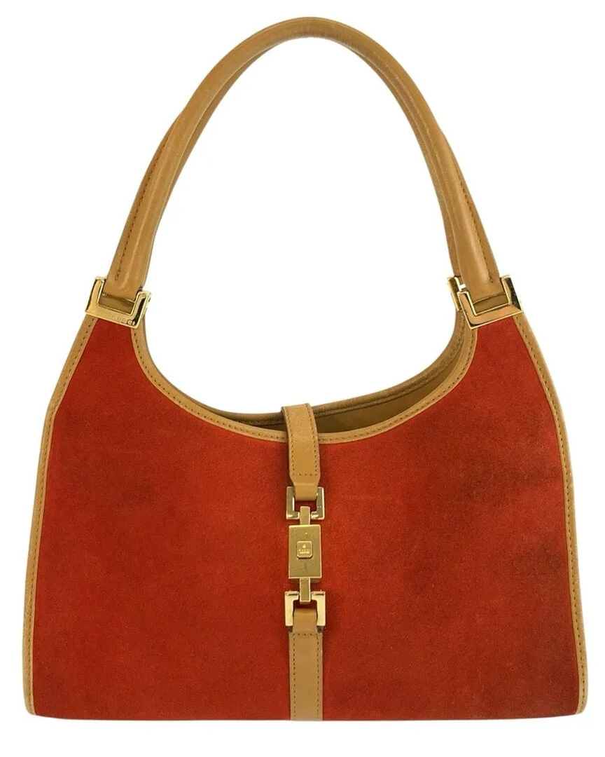 Orange Suede Jackie Handbag (authentic Pre-Loved) by Gucci