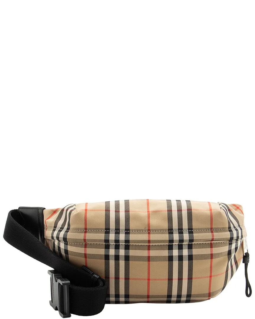 Beige & Black Canvas & Nylon Sonny Bum Bag (authentic Pre-Loved) by Burberry