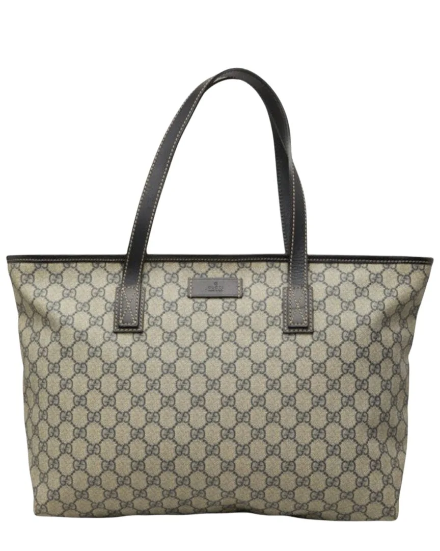 Grey Gg Supreme Canvas Tote (authentic Pre-Loved) by Gucci