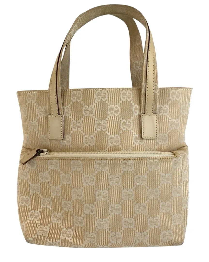 Beige Gg Canvas Tote (authentic Pre-Loved) by Gucci