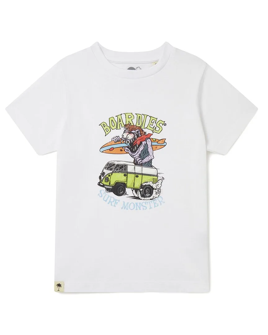 Surf Monster White Tee by Boardies
