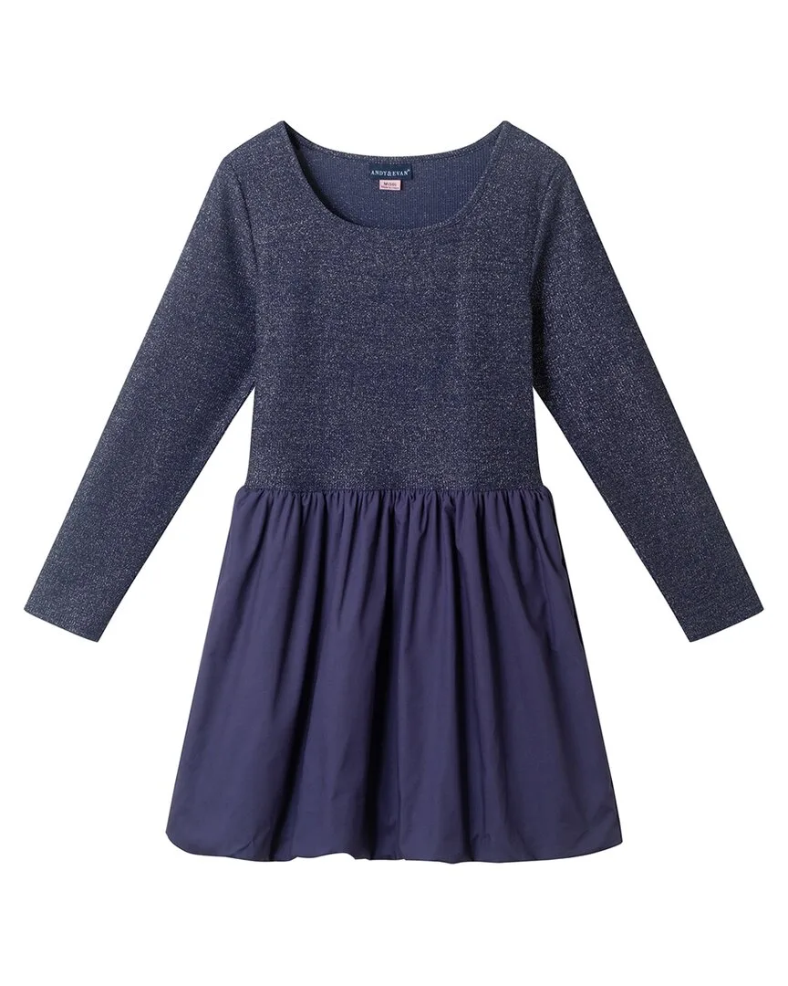 Rib Jersey Drop-Waist Bubble Dress by Andy & Evan