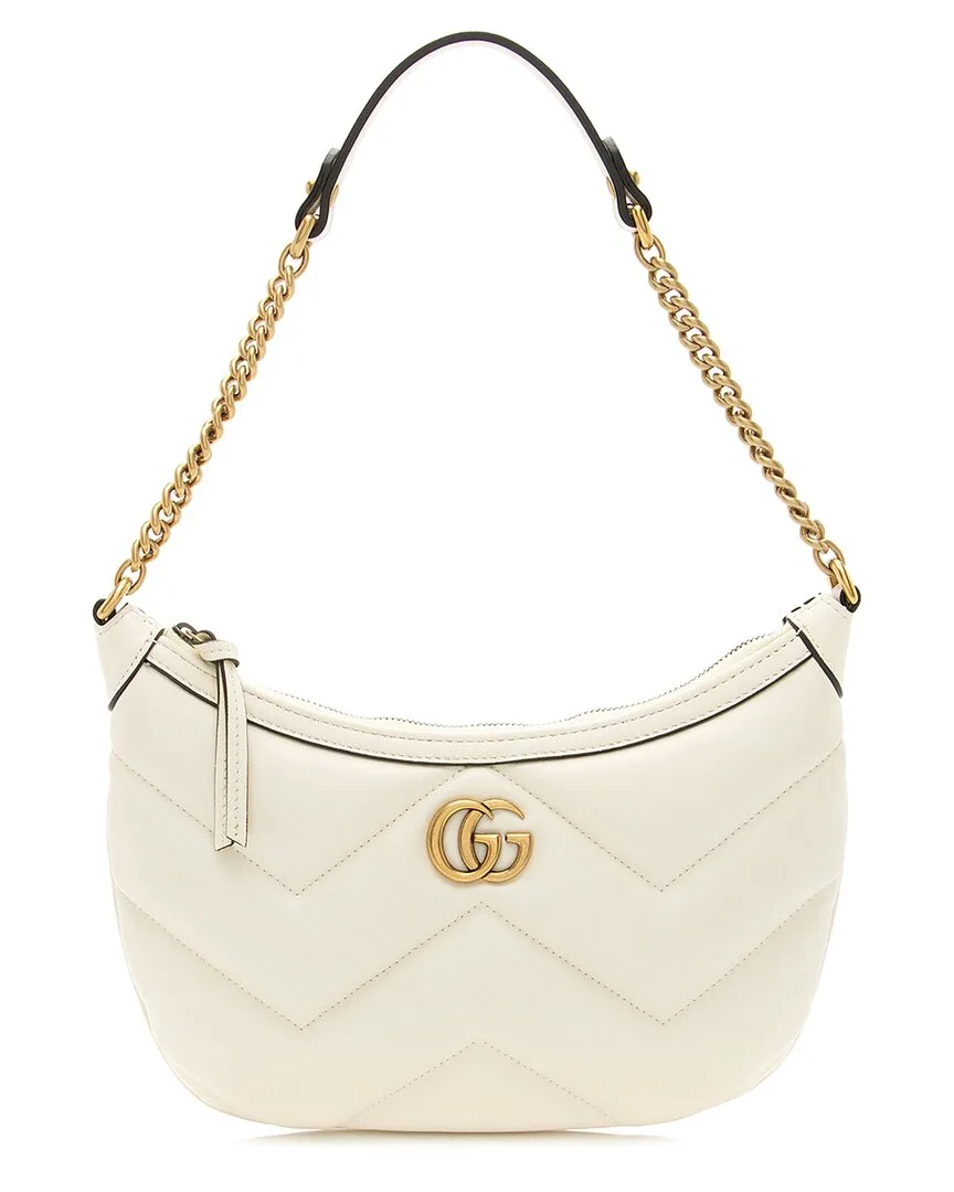 White Matelasse Leather Small Shoulder Bag (authentic Pre-Loved) by Gucci