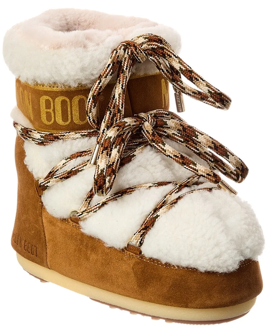 Icon Low Suede & Shearling Boot by Moon Boot