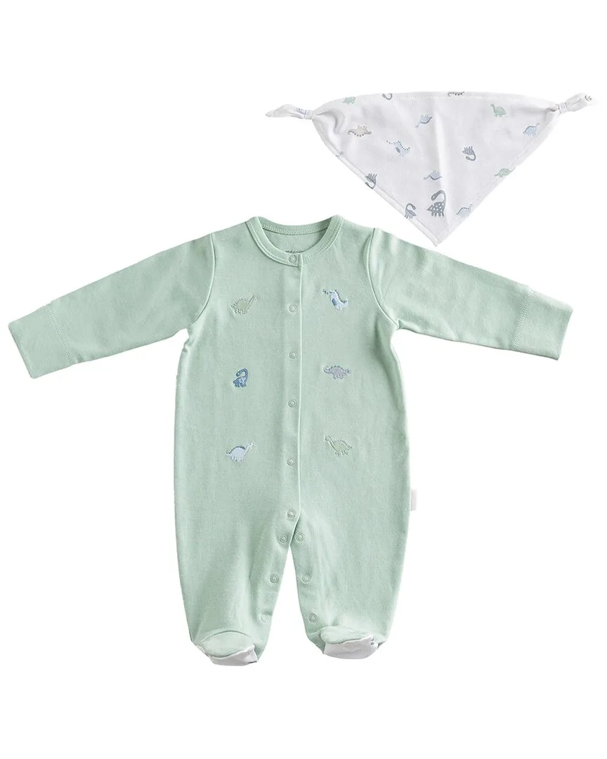 Dinosaur Print Babygrow & Bib Set by Andywawa