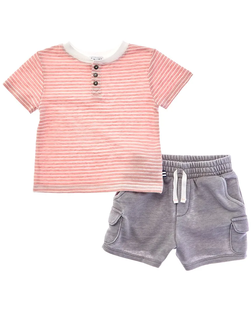 2Pc Desert Stripe Henley & Short Set by Splendid