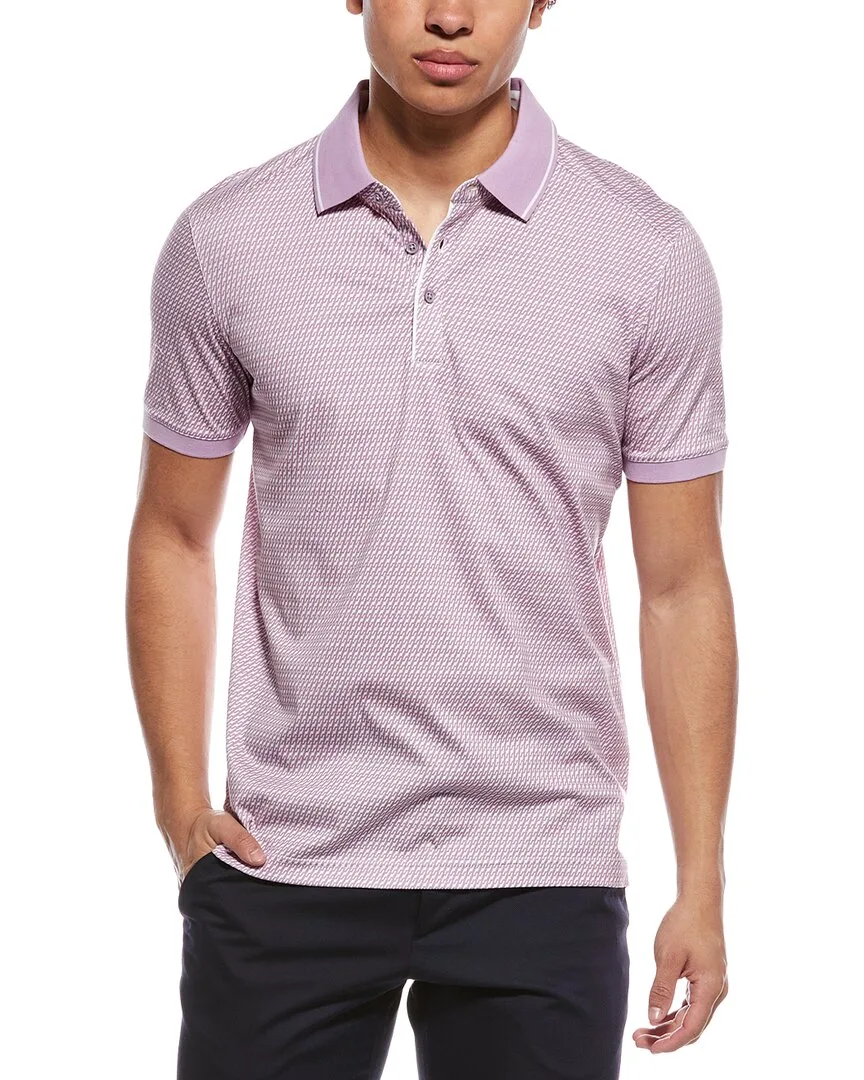 Jacquard Print Polo Shirt by Raffi