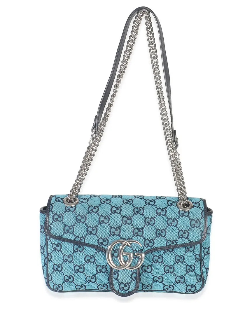 Matelasse Canvas Diagonal Small Gg Marmont Shoulder Bag (authentic Pre-Loved) by Gucci