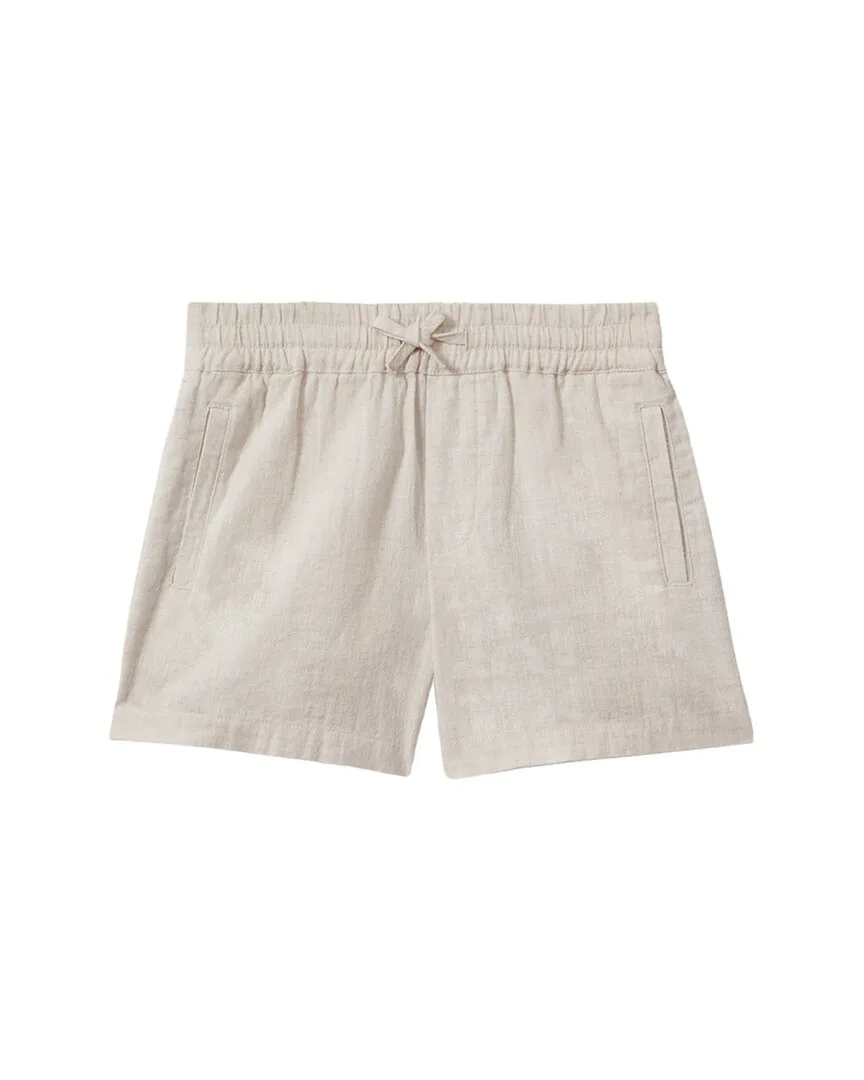 Acen Linen Elasticated Waist Short by Reiss