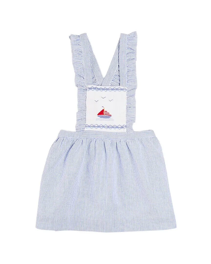 Nautical Striped Boat Embroidered Skirt by Pepa London