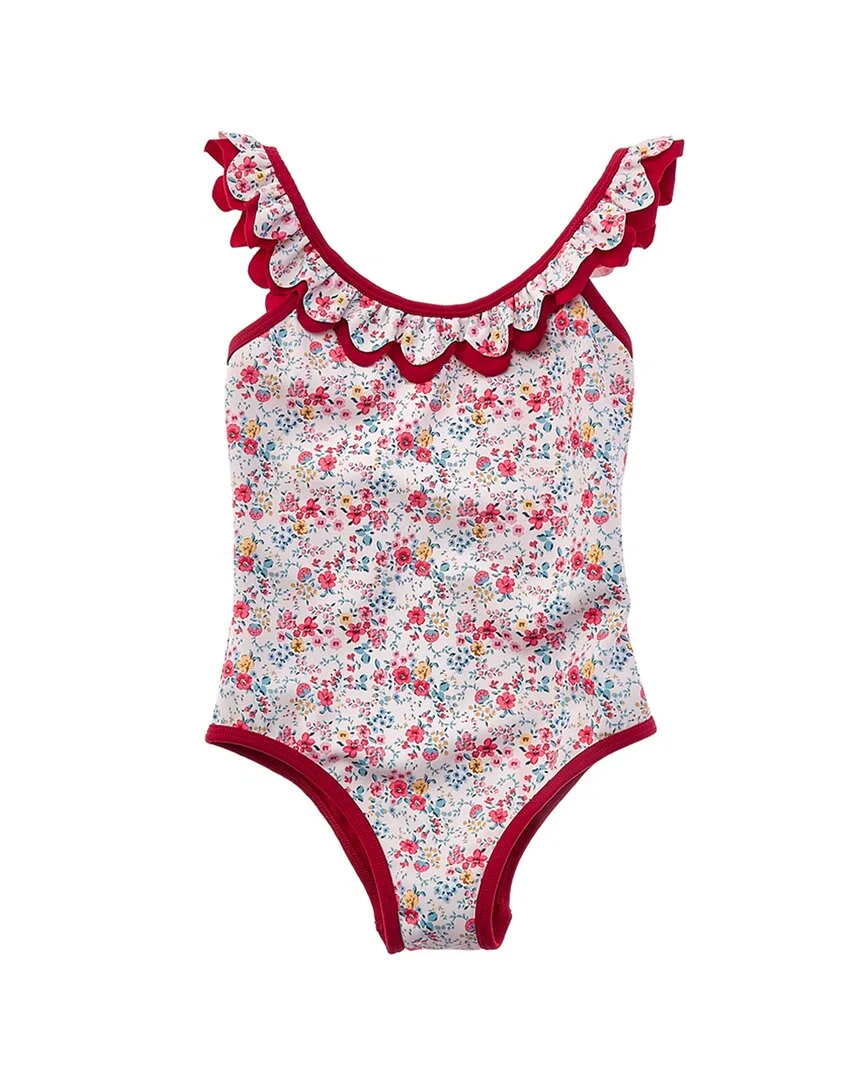 Louisa Floral Ruffle Trim One-Piece by Pepa London