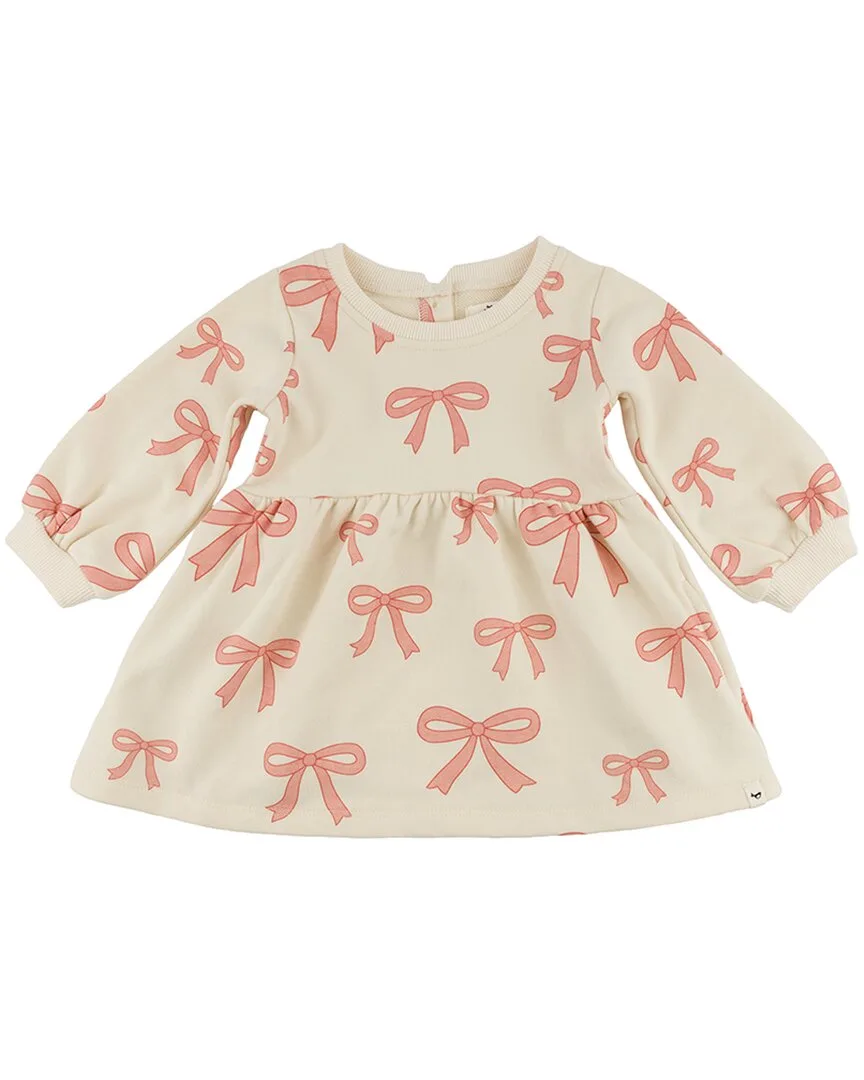 Pink Bows French Terry Josephine Dress by Oh Baby