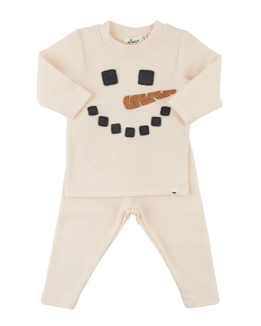 Snowman Face Baby Rib 2Pc Set by Oh Baby
