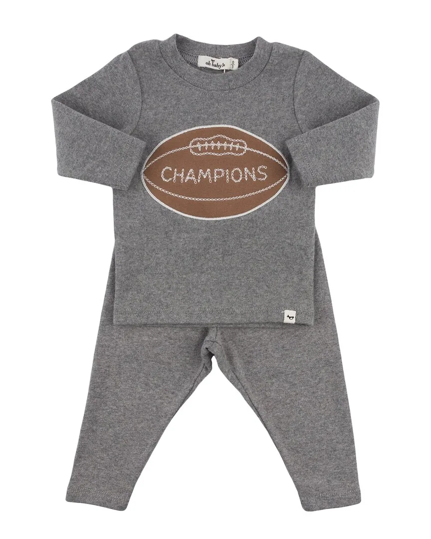 Football Patch 2Pc Set by Oh Baby