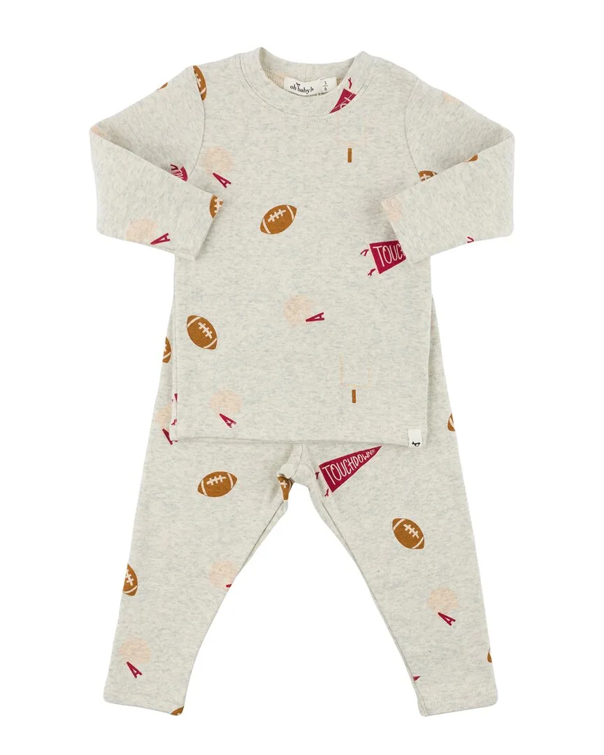 Football Print 2Pc Set by Oh Baby