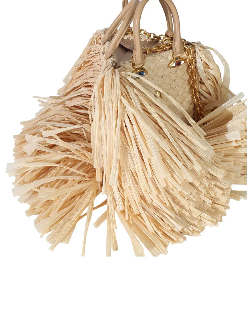 Beige Straw/Raffia Triple Anatomy Jewelry Bag (authentic Pre-Loved) by Schiaparelli