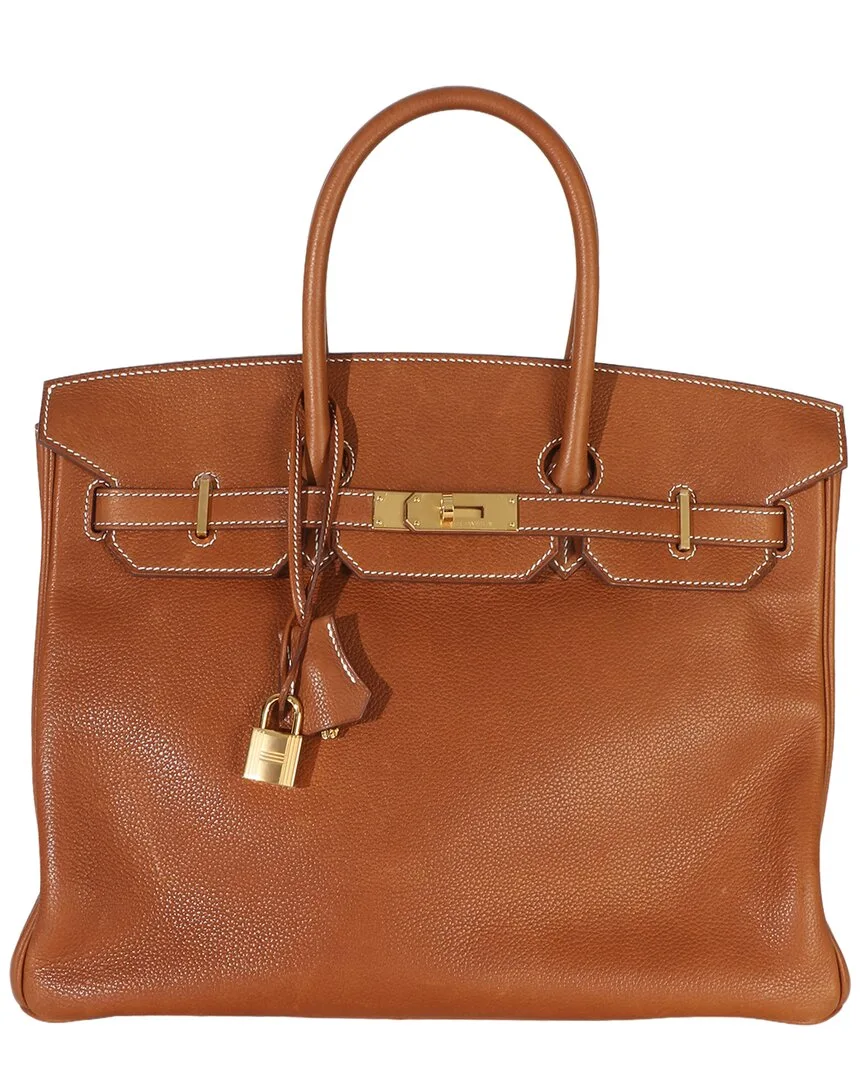 Gold Leather Fauve Barenia Birkin 35 Ghw (authentic Pre-Loved) by Herms
