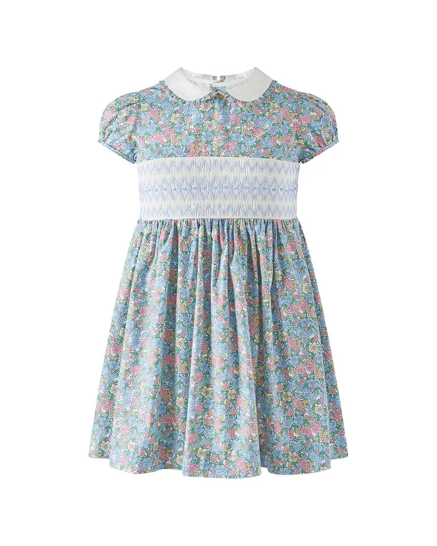 Floral Geometric Smocked Dress by Rachel Riley