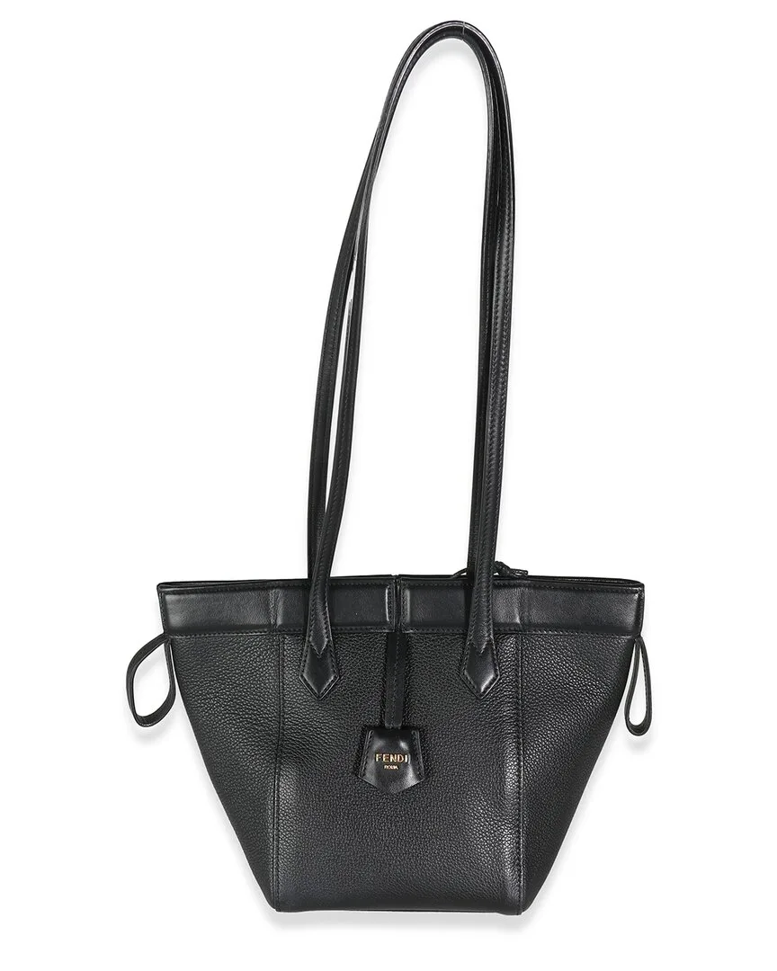 Brown Vitello Leather Mini Origami Tote (authentic Pre-Loved) by FENDI