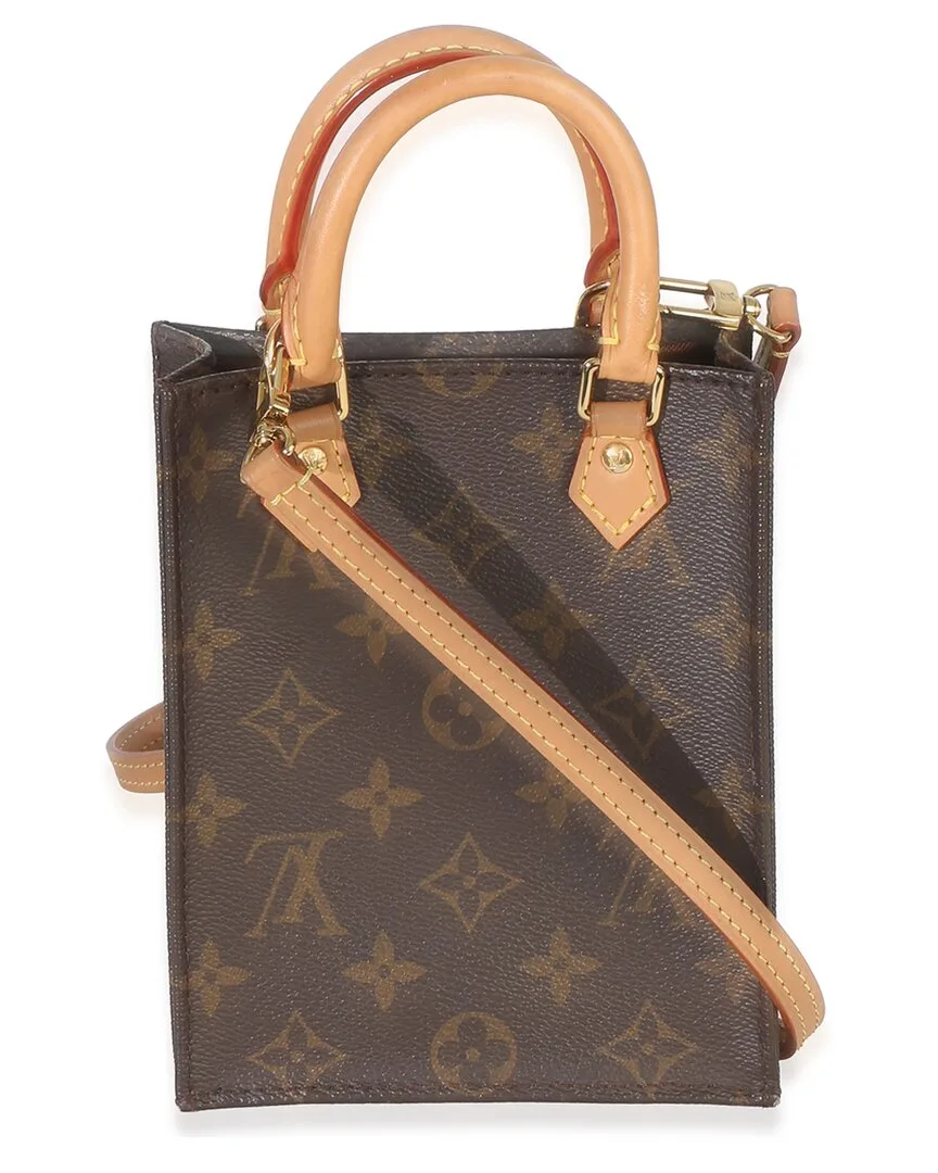 Brown Monogram Canvas Petit Sac Plat (authentic Pre-Loved) by Louis Vuitton