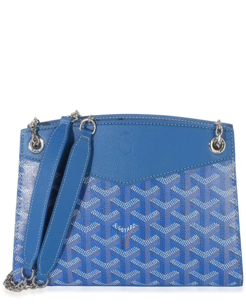 Blue Goyardine Canvas Mini Rouette Structure (authentic Pre-Loved) by Goyard