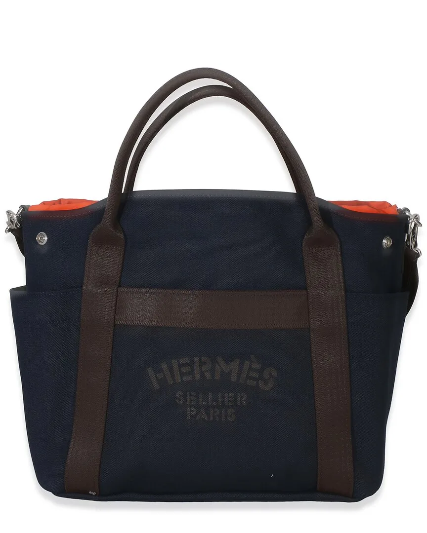 Blue Canvas the Grooming Bag (authentic Pre-Loved) by Herms
