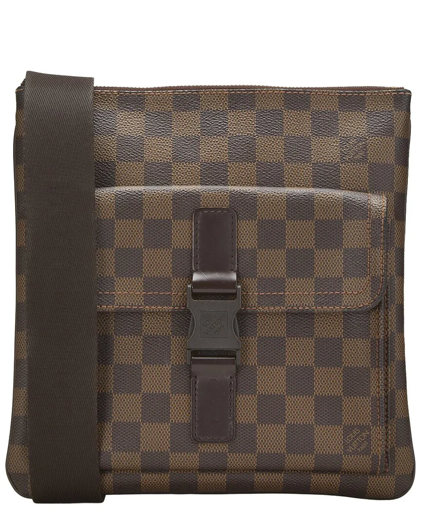 Brown Damier Ebene Coated Canvas Pochette Melville (authentic Pre-Loved) by Louis Vuitton