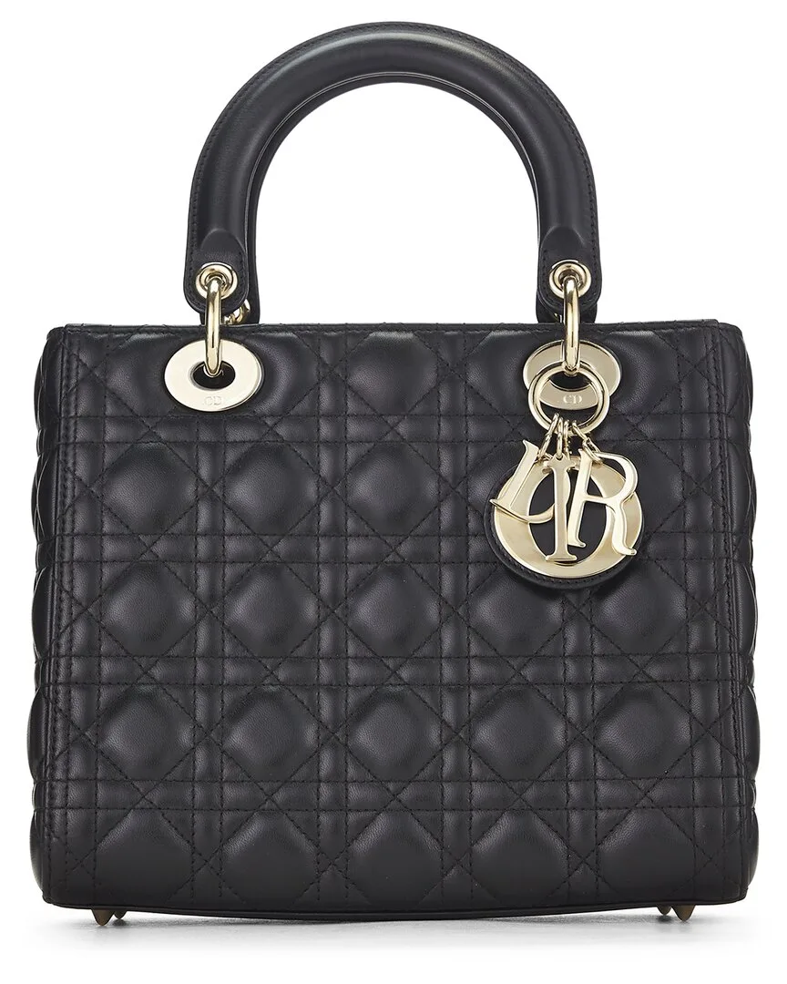 Black Lambskin Leather Lady Medium (authentic Pre-Loved) by Louis Vuitton