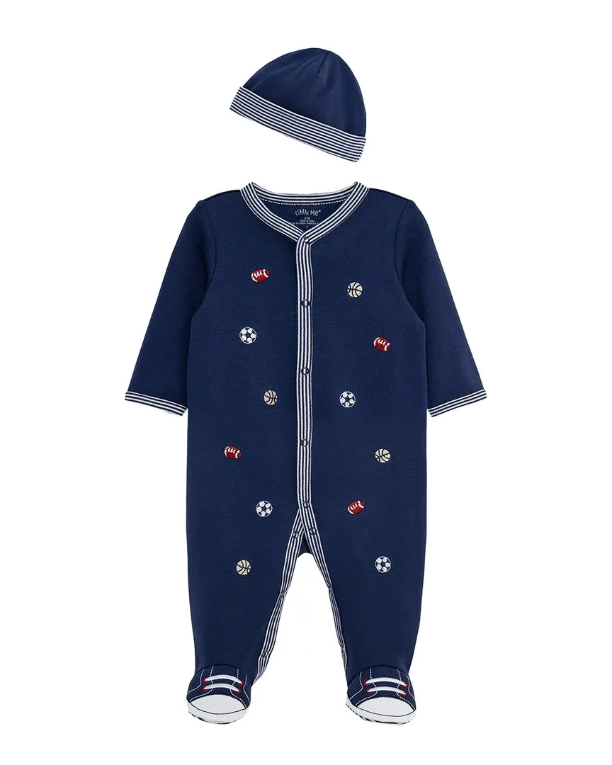 Sports Schiffli Footie by Little Me