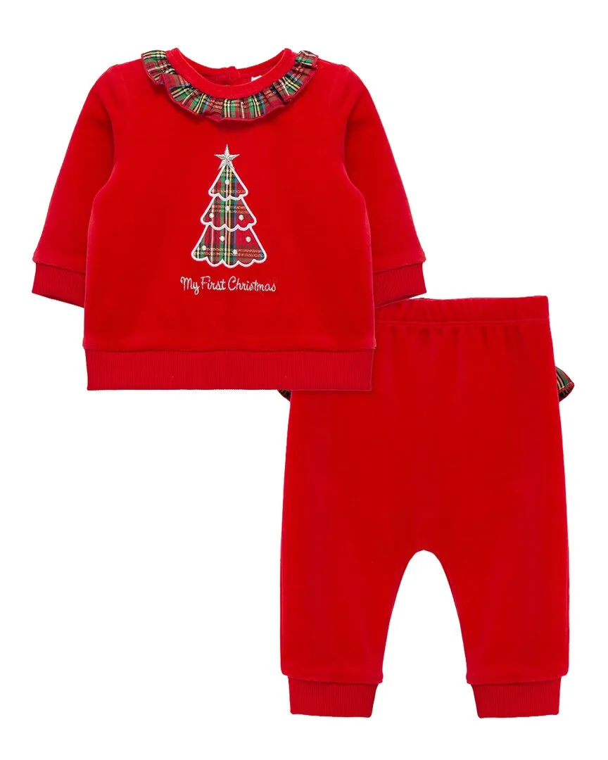 Plaid Tree Pant Set by Little Me