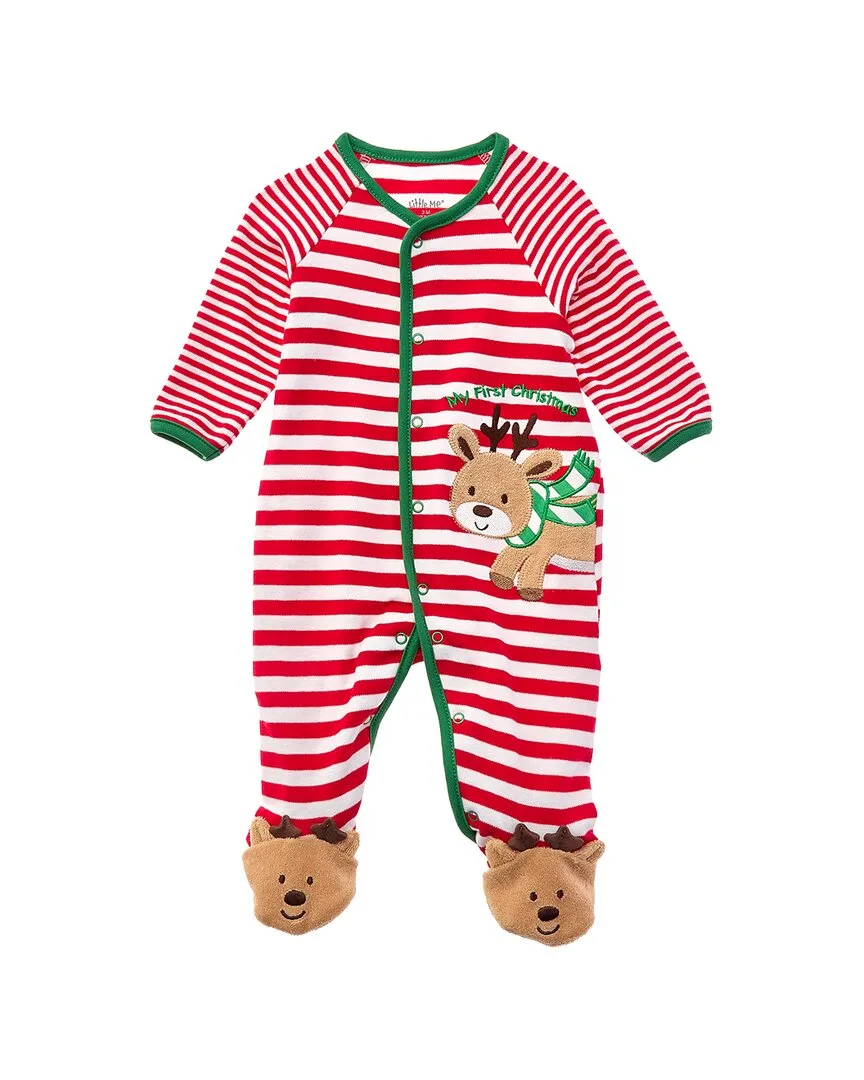 Reindeer Stripe Footie by Little Me