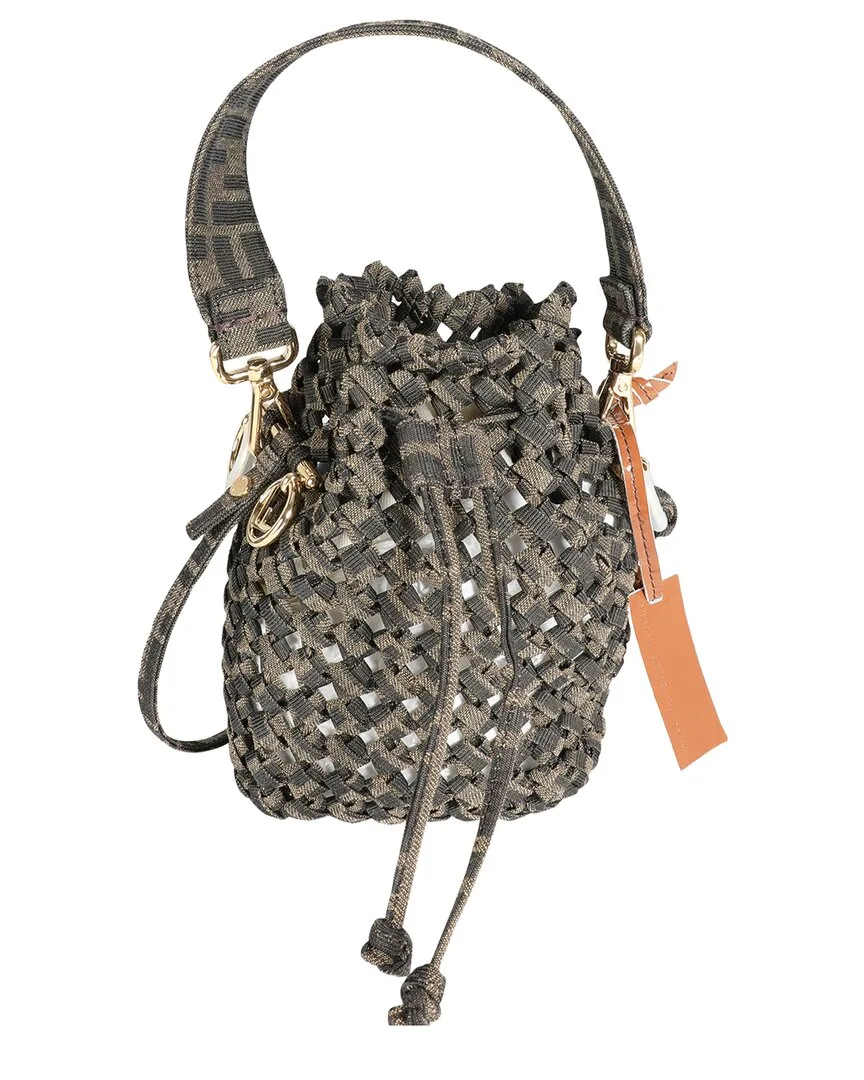 Brown Jacquard Interlace Canvas Mini Mon Tresor (authentic Pre-Loved) by FENDI